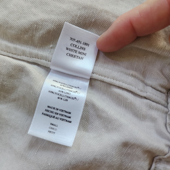 Rails Collins Linen Blend Utility Jacket White Mini Cheetah Print Size Small - Picture 15 of 16